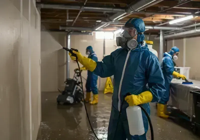 Basement Sanitization and Antimicrobial Treatment process in Greenpoint, NY